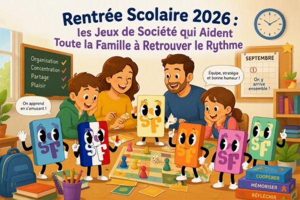 Rentrée Scolaire 2026 : les Jeux de Société qui aident toute la Famille à retrouver le Rythme